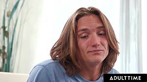 Adult time frustrated virgin rissa may blindfolds for mysterious date but horny stepbro sneaks in