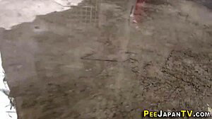 Asian women urinate publicly in outdoor fetish scenes