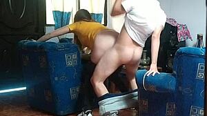 Stepsister Fucks Boyfriend Living Room Cam