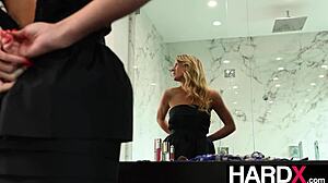 Blonde addison rides big dick hard after wardrobe malfunction wow