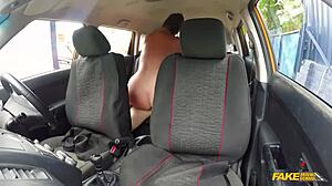 Fake Driving School Curvy Student With Big Boobs Swallows Instructors Cum