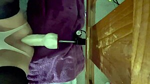 Anal fucking machine with homemade toys for solo play