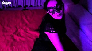 First time masked goth gives sloppy blowjob