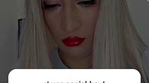 Transexual de webcam probando nuevo