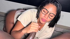 Cute secretary sucks her bosss bbc in homemade pov