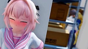 Astolfo cums hard from big cock