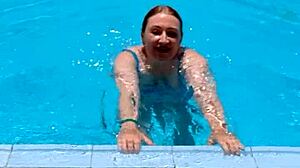 Mariaold reveals huge natural boobs in shower