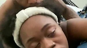 stepsister rolls eyes during rough doggystyle