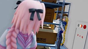 Astolfo cums hard from big cock