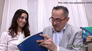 natural gets seduced and drilled by her senior tutor on bed