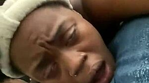 stepsister rolls eyes during rough doggystyle