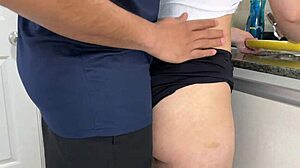 cumming in stepsisters big ass with shorts on