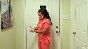 Latina nurse gets good fucking after shift