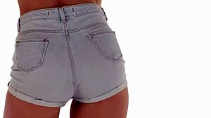 sexy tight jean shorts ass shaking asmr dance