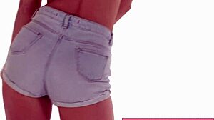 sexy tight jean shorts ass shaking asmr dance