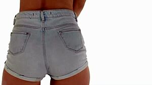 sexy tight jean shorts ass shaking asmr dance