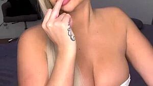 blonde goddess loves teasing on camera