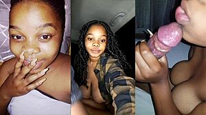 Silly and trusting busty african beauty with bimbo dick sucking lips teases uber driver and ends up sucking bbc the whole night
