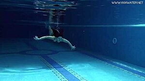 diana rius with hot tits touches her body underwater