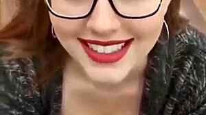 Busty glasses cumslut bukkake