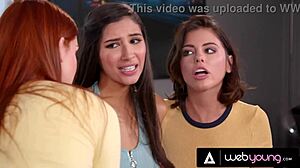 Horny lesbians maya kendrick and gianna dior keep teasing uncomfortable str8 bestie adriana chechik