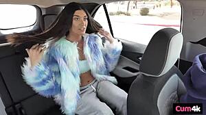 Rideshare hoe turns her cunt into a cum dumpster
