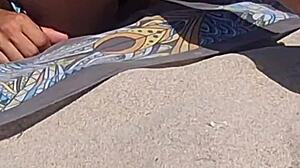 it was so hot at the beach that i had to take off my bikini