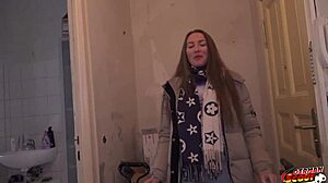 german scout blonde tall girl julia maze seduce to cheating casting fuck at model job