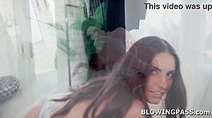 latina girlfriend wants to try face fucking
