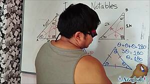 asian brazilian student teacher bedroom fun with nerd