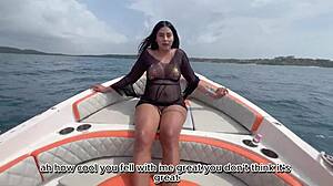 my husband fulfills my fantasy of having sex on the high sea - melany latina