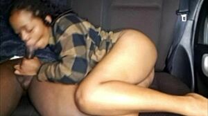 Silly and trusting busty african beauty with bimbo dick sucking lips teases uber driver and ends up sucking bbc the whole night