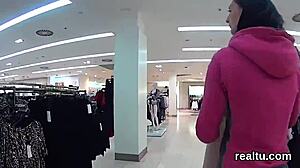 adorable czech sweetie was tempted in the shopping centre and rode in pov