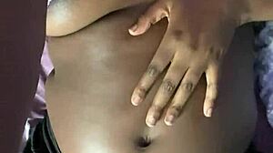 big belly fetish with natural tits on display