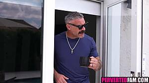 stepdaughter seduces her own stepdad in this teasing scene