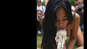 public whipped cream blowjobs in the open air