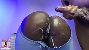 latina gets creampie in sheer leggings