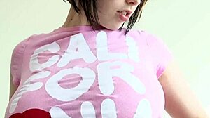 Naughty teen rides papas cock on sofa 😈