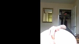 My tight teen ass takes this thick dildo all the way