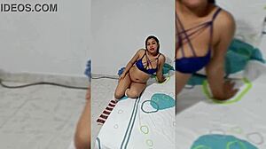 she tries on her underwear in front of me so i can fuck her and i fuck her several times