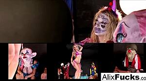 Crazy Clown Strip Club Lesbian Fucking All Night