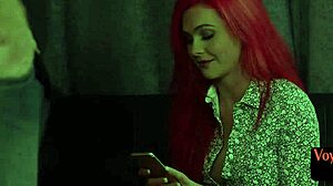 Cfnm redhead milf teases her male jerker with sexy body