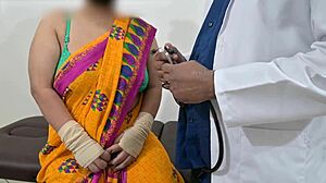 Doctor checking telugu aunty boobs