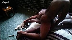 dark skin girl with chocolate ass positioned to get fucked hard from behind