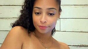 Violets solo pre shower messing around dancing and riding spanking