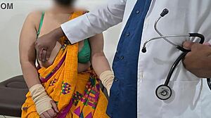 Doctor checking telugu aunty boobs