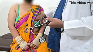 Doctor checking telugu aunty boobs