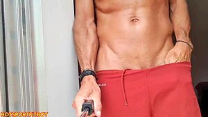 cumming inside my fleshlight at the window with neighbors watching