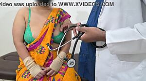 Doctor checking telugu aunty boobs