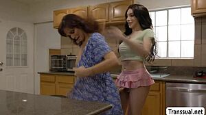 naked milf gets anal from stepsons ts girlfriend